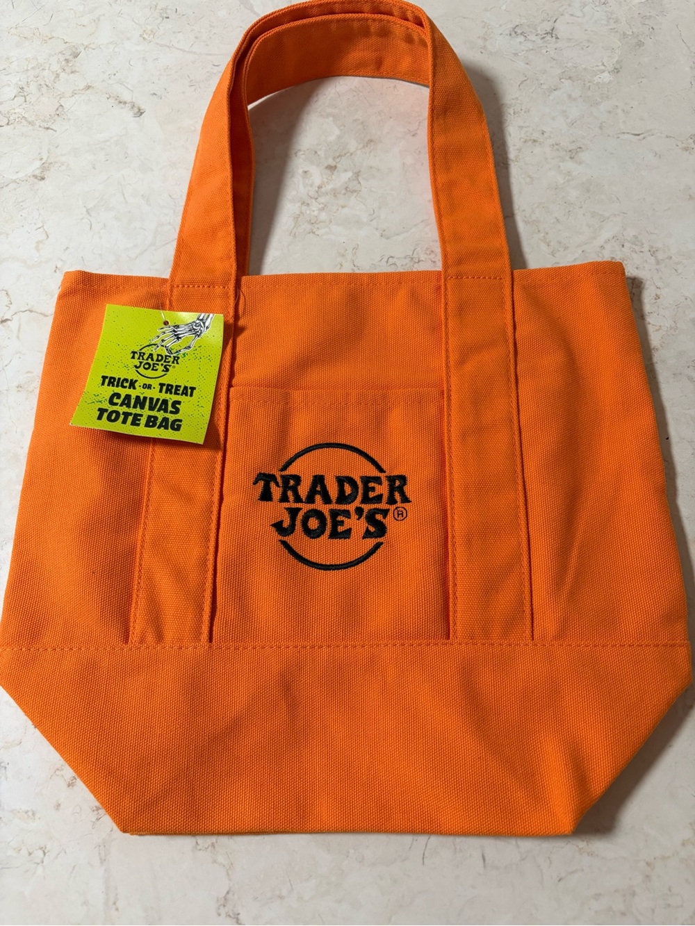 Trader Joe's Orange Canvas Tote Bag